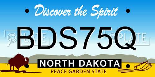 BDS75Q North Dakota License Plate