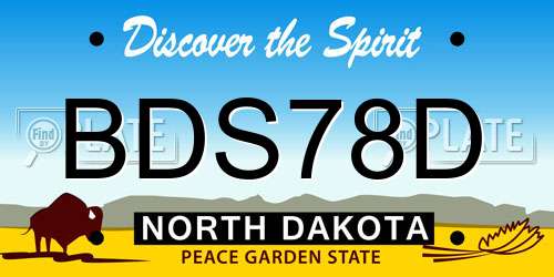 BDS78D North Dakota License Plate