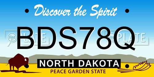 BDS78Q North Dakota License Plate