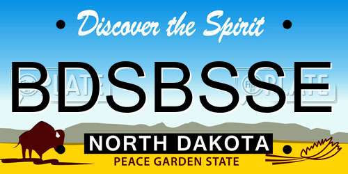 BDSBSSE North Dakota License Plate