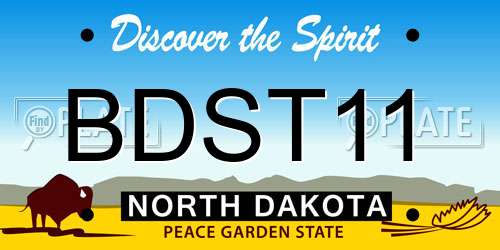 BDST11 North Dakota License Plate