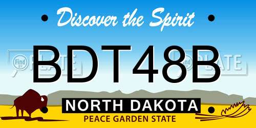 BDT48B North Dakota License Plate