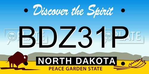BDZ31P North Dakota License Plate