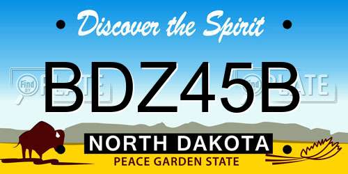 BDZ45B North Dakota License Plate