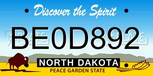 BE0D892 North Dakota License Plate