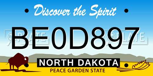 BE0D897 North Dakota License Plate