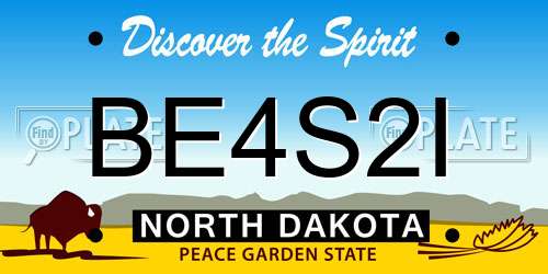BE4S2I North Dakota License Plate