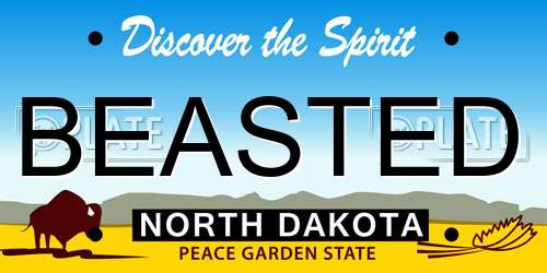 BEASTED North Dakota License Plate