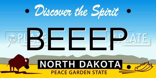 BEEEP North Dakota License Plate