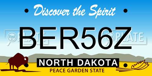 BER56Z North Dakota License Plate