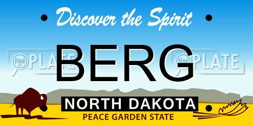BERG North Dakota License Plate