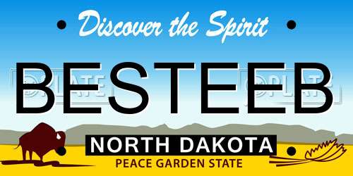 BESTEEB North Dakota License Plate