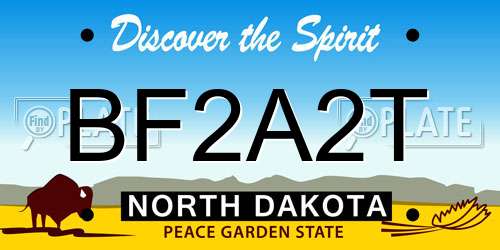 BF2A2T North Dakota License Plate