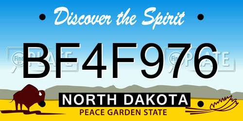 BF4F976 North Dakota License Plate