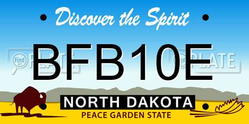 BFB10E North Dakota License Plate