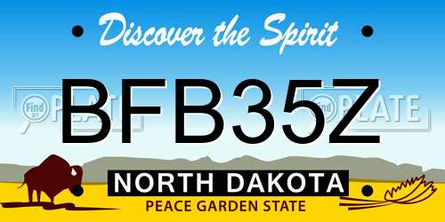 BFB35Z North Dakota License Plate