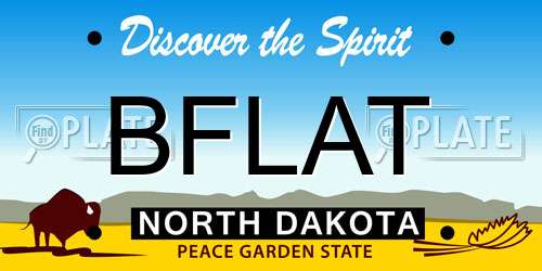 BFLAT North Dakota License Plate