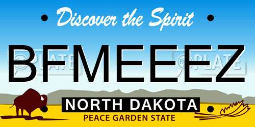 BFMEEEZ North Dakota License Plate