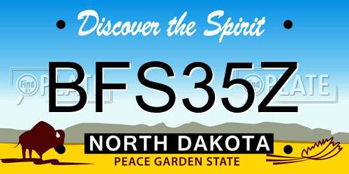 BFS35Z North Dakota License Plate
