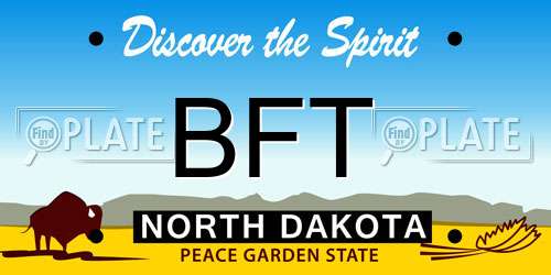 BFT North Dakota License Plate