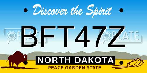 BFT47Z North Dakota License Plate