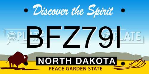 BFZ79I North Dakota License Plate