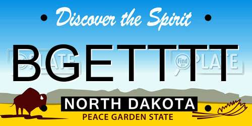 BGETTTT North Dakota License Plate