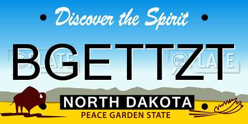 BGETTZT North Dakota License Plate
