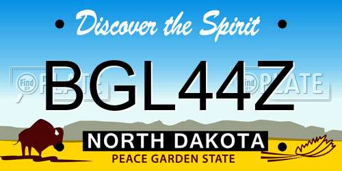 BGL44Z North Dakota License Plate
