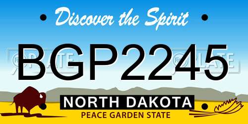BGP2245 North Dakota License Plate