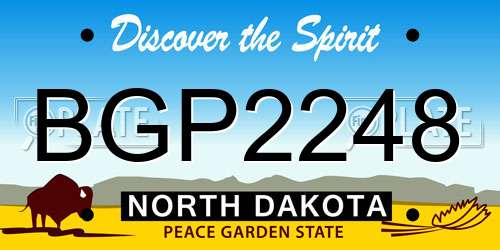 BGP2248 North Dakota License Plate
