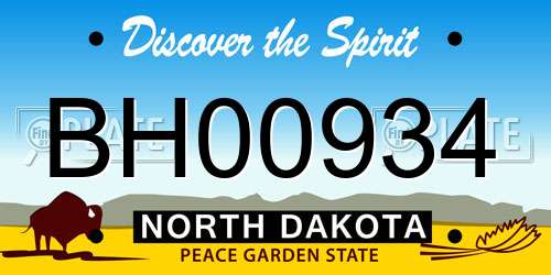 BH00934 North Dakota License Plate