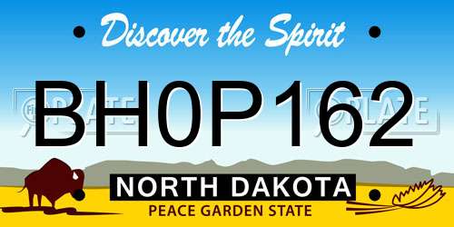 BH0P162 North Dakota License Plate