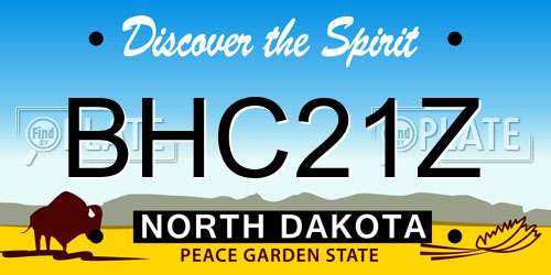 BHC21Z North Dakota License Plate