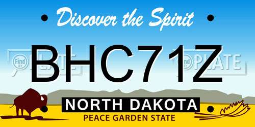 BHC71Z North Dakota License Plate