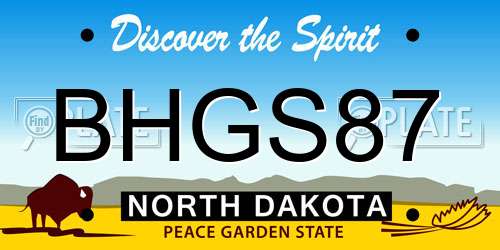 BHGS87 North Dakota License Plate