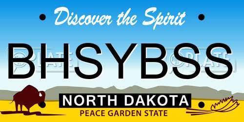 BHSYBSS North Dakota License Plate