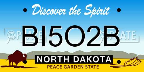 BI5O2B North Dakota License Plate