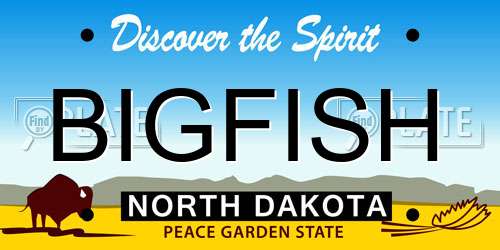 BIGFISH North Dakota License Plate