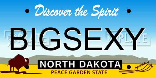BIGSEXY North Dakota License Plate