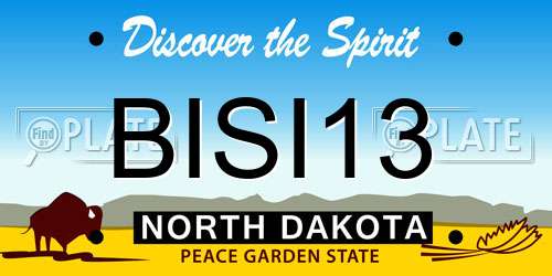 BISI13 North Dakota License Plate