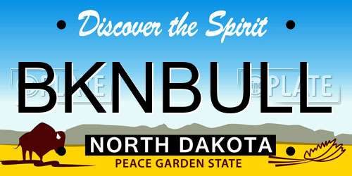 BKNBULL North Dakota License Plate