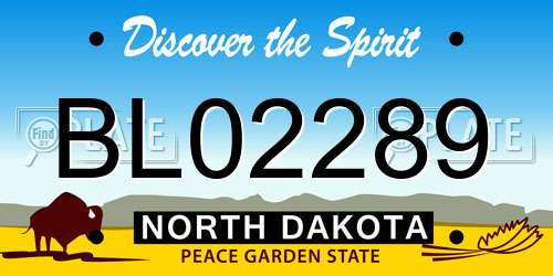 BL02289 North Dakota License Plate