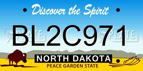 BL2C971 North Dakota License Plate