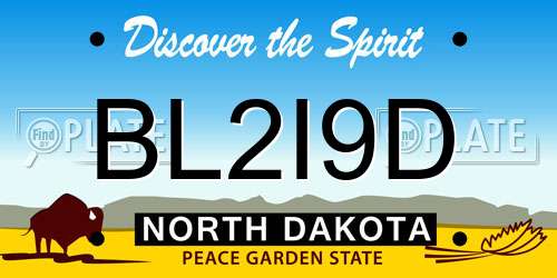 BL2I9D North Dakota License Plate