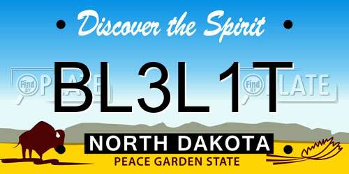BL3L1T North Dakota License Plate