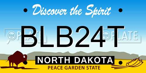 BLB24T North Dakota License Plate