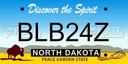 BLB24Z North Dakota License Plate
