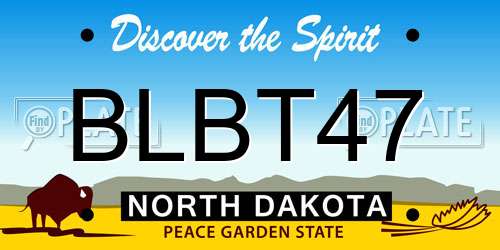 BLBT47 North Dakota License Plate