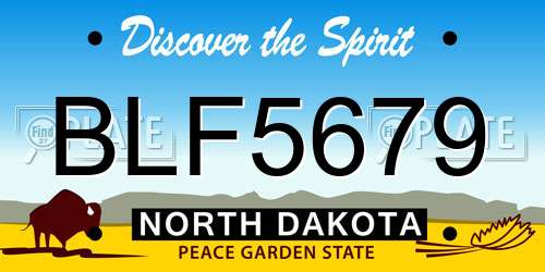 BLF5679 North Dakota License Plate